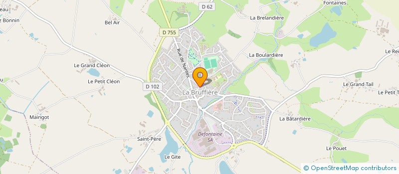 localisation de l'entreprise DEFONTAINE à LA BRUFFIERE
