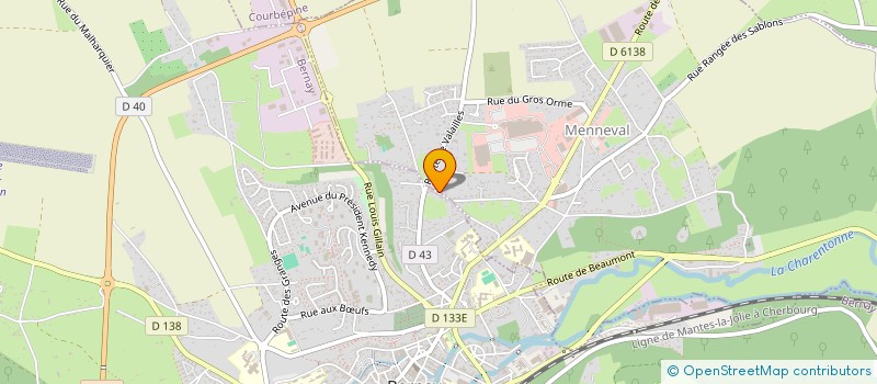 localisation de l'entreprise DEFORCHE CONSTRUCTION à MENNEVAL