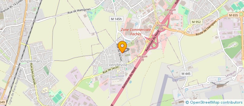 localisation de l'entreprise DEFRETIN-DEMEULEMEESTER  VENDEVILLE