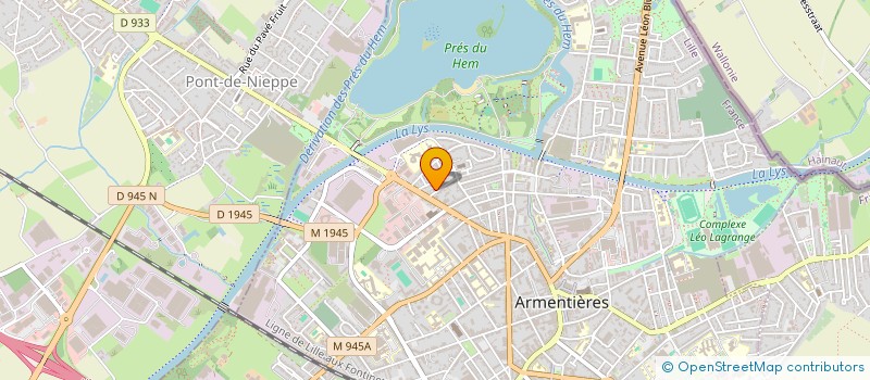 localisation de l'entreprise DEGALLAIX LEGRAND  ARMENTIERES