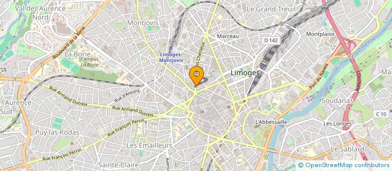localisation de l'entreprise DEGEIMBRE à LIMOGES