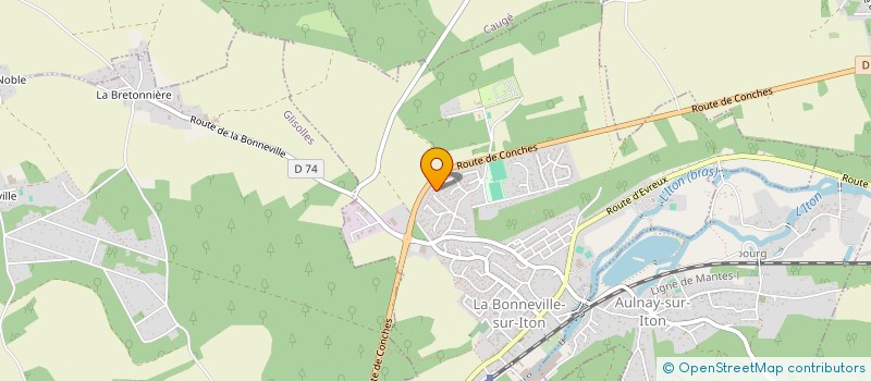 localisation de l'entreprise DEGORGEMENT PLOMBERIE CHAUFFAGE SANITAIRE  LA BONNEVILLE-SUR-ITON