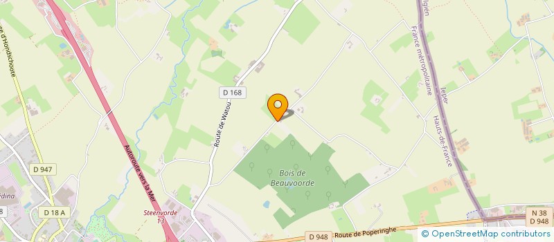 localisation de l'entreprise DEGRAUWE TP à STEENVOORDE