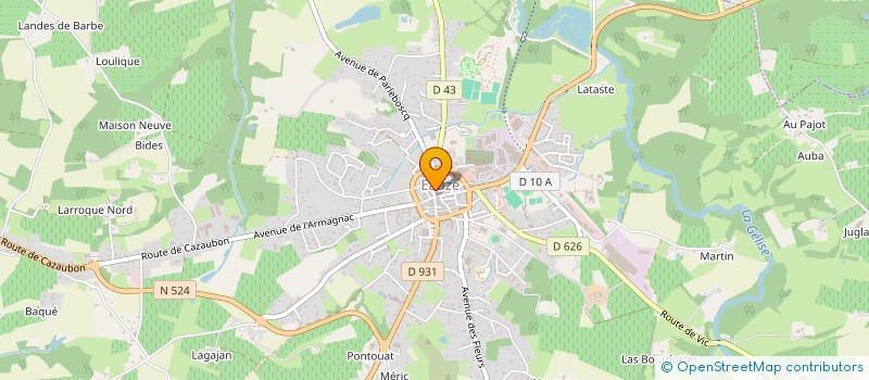 localisation de l'entreprise DEGRAVE VICTOR ET STEPHANE  EAUZE