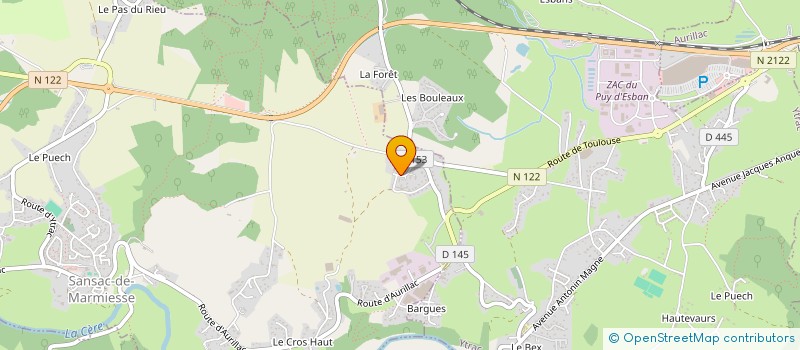 localisation de l'entreprise DEGUIRARD ELECTRICITE GENERALE à SANSAC-DE-MARMIESSE
