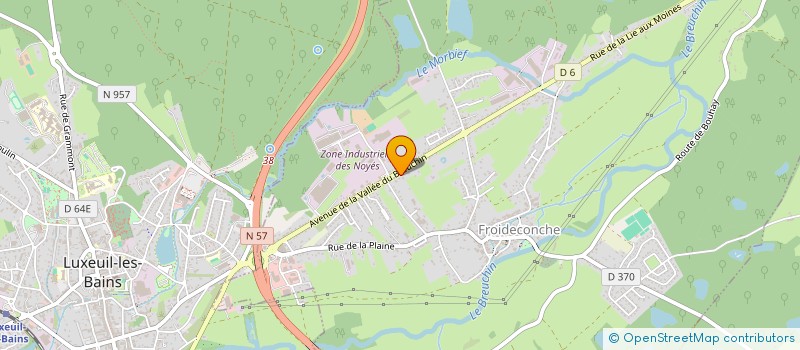 localisation de l'entreprise DEHNER LUXEUIL  FROIDECONCHE