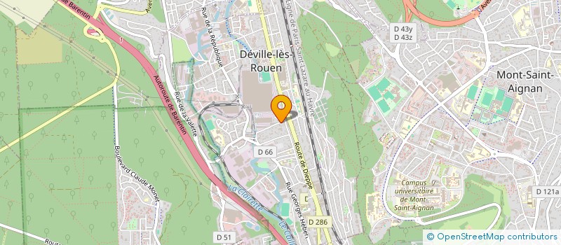 localisation de l'entreprise DEHORS P ET SARRAZIN V  DEVILLE-LES-ROUEN