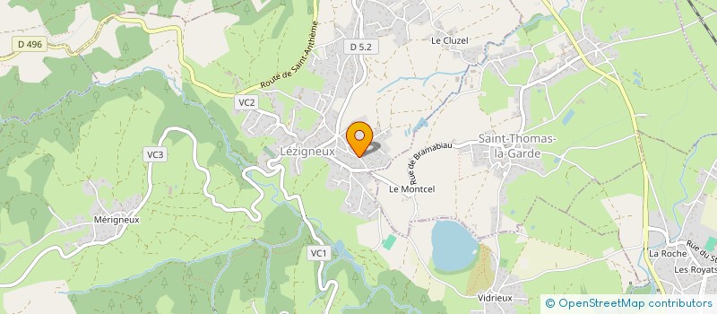 localisation de l'entreprise DEI CONSULTING  LEZIGNEUX