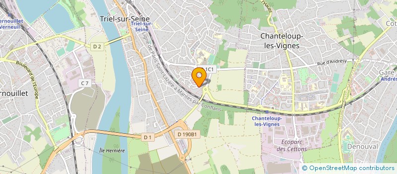 localisation de l'entreprise DEIS RESTAURATION à TRIEL-SUR-SEINE