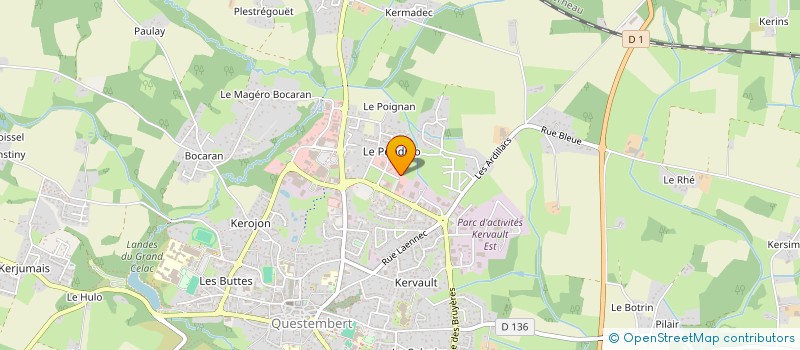 localisation de l'entreprise DEJ  QUESTEMBERT