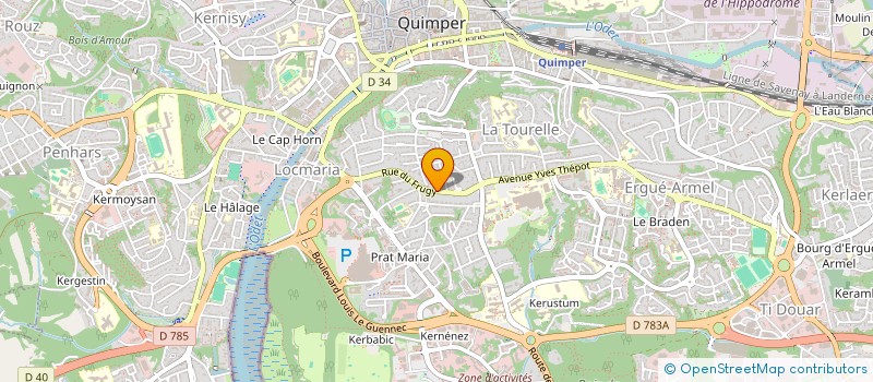 localisation de l'entreprise DEJA DEUX HEURES  QUIMPER