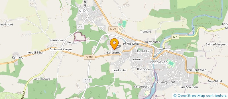 localisation de l'entreprise DEJADIS  PONT-AVEN