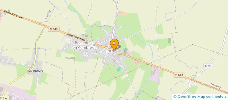 localisation de l'entreprise DEJARDIN JOSEPH ET CIE à BEAUMONT-EN-CAMBRESIS