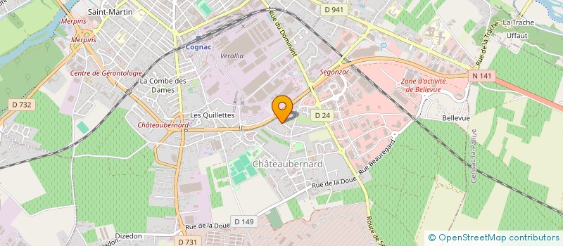 localisation de l'entreprise DEJOR à CHATEAUBERNARD