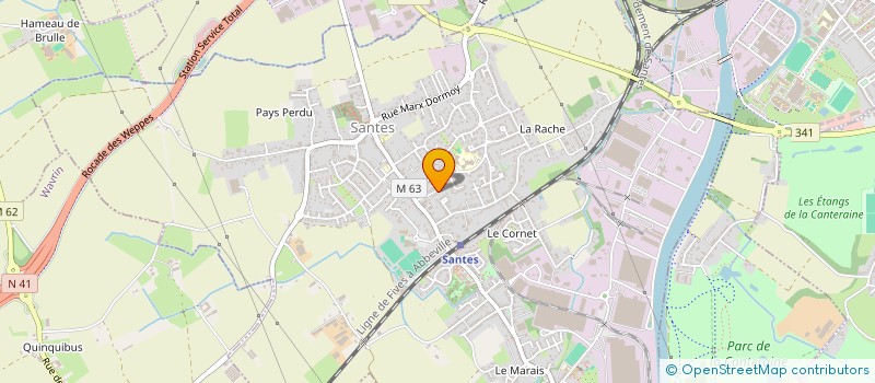 localisation de l'entreprise DEKEUSTER - PLANQUEEL  SANTES