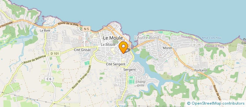 localisation de l'entreprise DEKLAM.... CLUB DES POETES DU MOULE à LE MOULE