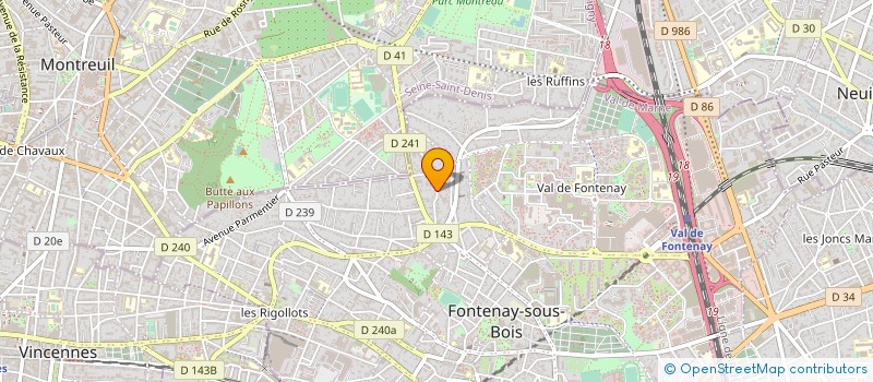 localisation de l'entreprise DEKO HABITAT à FONTENAY-SOUS-BOIS