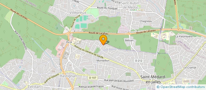 localisation de l'entreprise DEKPROD à SAINT-MEDARD-EN-JALLES