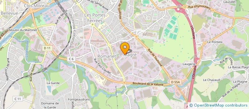 localisation de l'entreprise DEKRA INDUSTRIAL à LIMOGES
