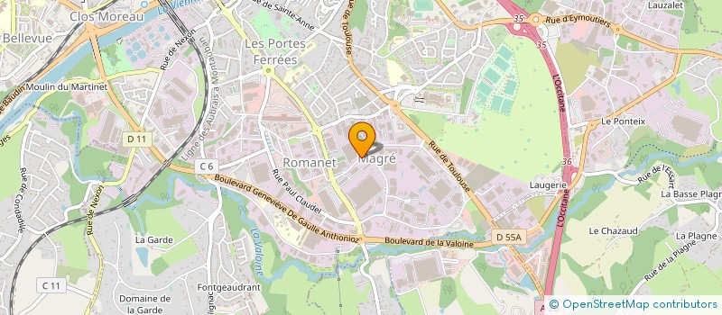 localisation de l'entreprise DEKRA PRELEVEMENTS & ANALYSES à LIMOGES