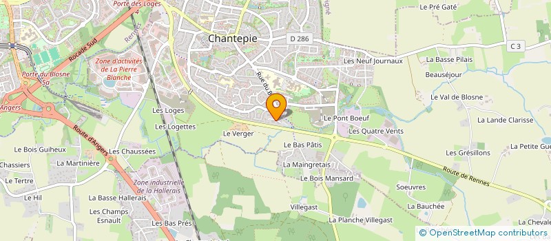 localisation de l'entreprise DEL'AUTOMOBILES  CHANTEPIE