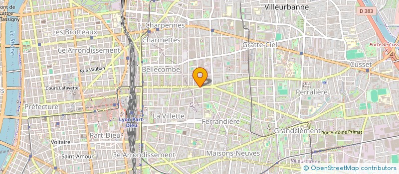 localisation de l'entreprise DEL'B  VILLEURBANNE