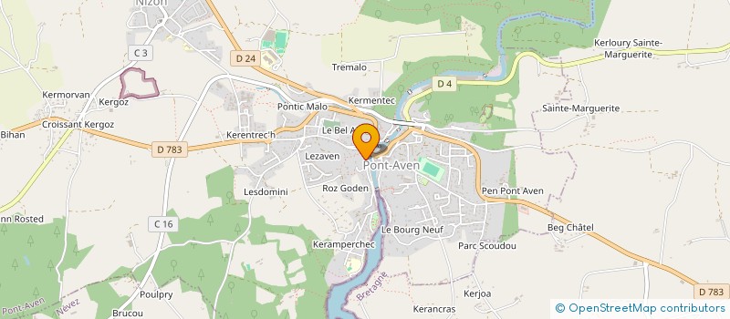 localisation de l'entreprise DELABBAYE MATHILDE  PONT-AVEN