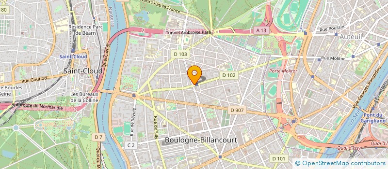 localisation de l'entreprise DELACOUR GUILLOT DEBESOMBES à BOULOGNE-BILLANCOURT