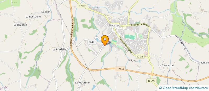 localisation de l'entreprise DELACOURT ERIC ET CELINE  RIGNAC