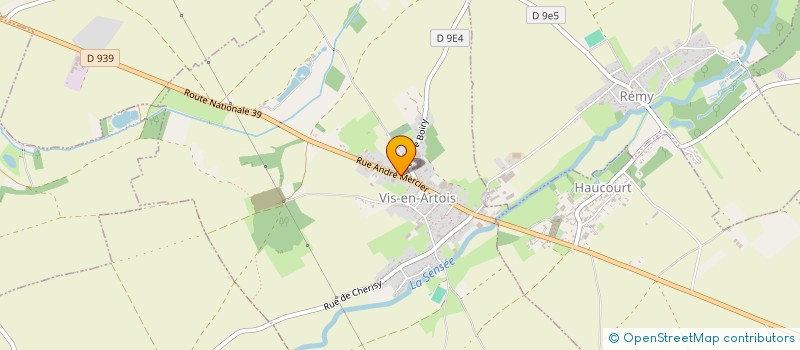 localisation de l'entreprise DELACROIX ALEXIS  VIS-EN-ARTOIS