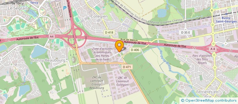 localisation de l'entreprise DELAFORGE DIFFUSION à COLLEGIEN