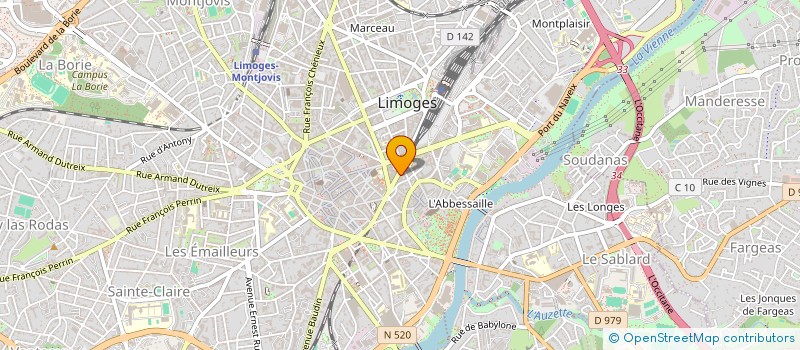 localisation de l'entreprise DELAGE IMMOBILIER à LIMOGES