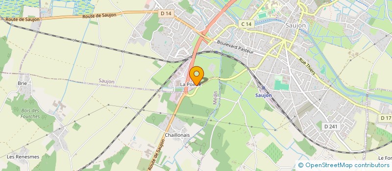 localisation de l'entreprise DELAGE JACKY ET CIE  SAUJON