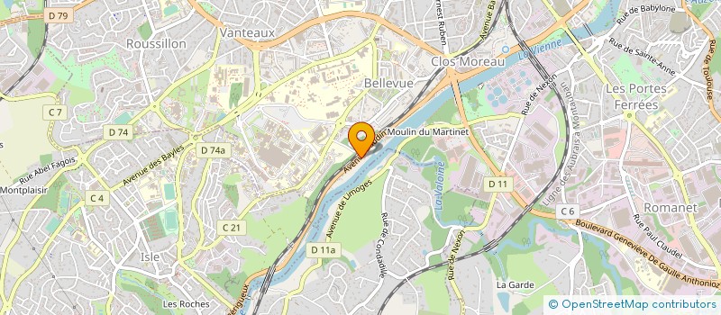 localisation de l'entreprise DELAGES à LIMOGES