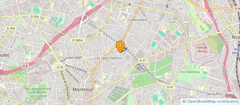 localisation de l'entreprise DELAGRANDE à MONTREUIL