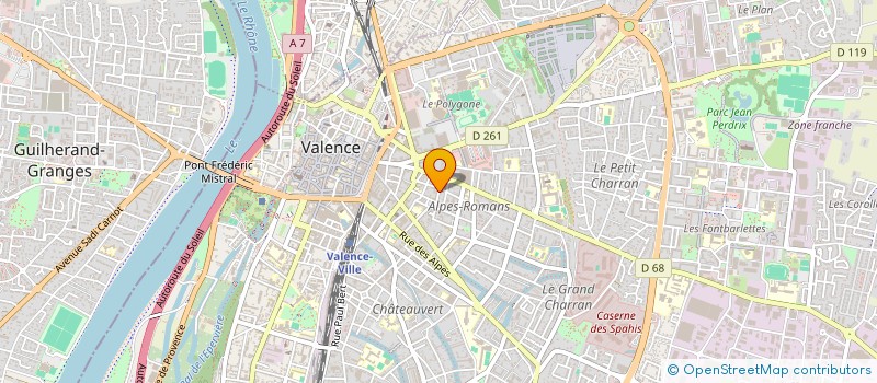 localisation de l'entreprise DELAIRE PRADERA SDF à VALENCE
