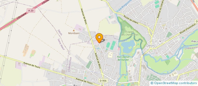 localisation de l'entreprise DELANGEL  CHATEAUROUX