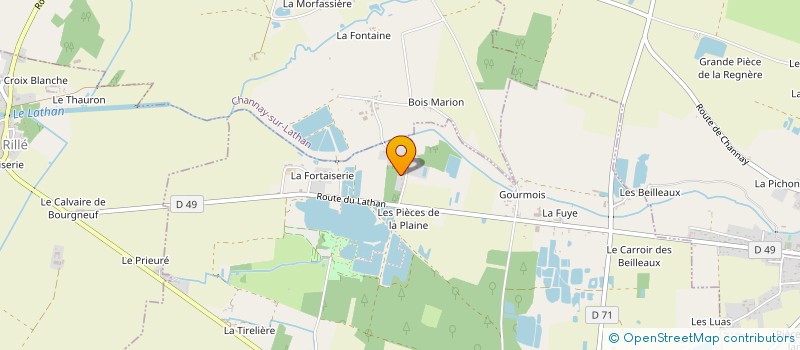 localisation de l'entreprise DELANIS TP  CHANNAY-SUR-LATHAN