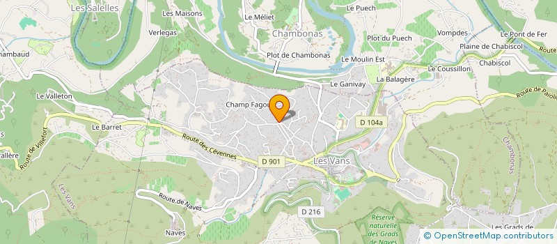 localisation de l'entreprise DELAROCHE  LES VANS