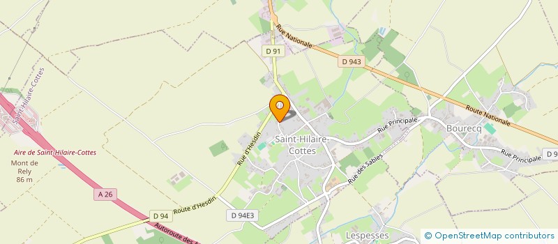 localisation de l'entreprise DELARRE  SAINT-HILAIRE-COTTES