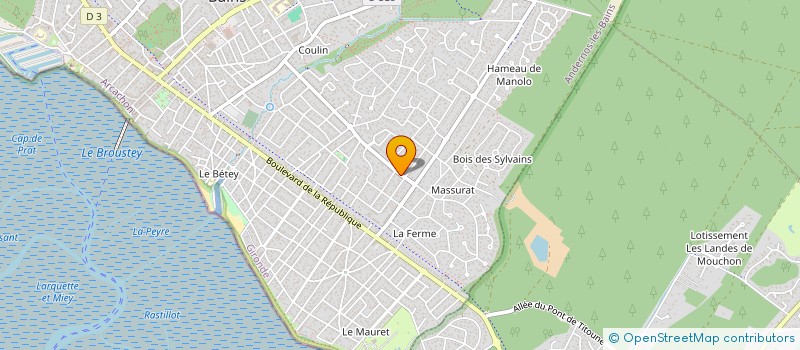 localisation de l'entreprise DELARUE  ANDERNOS-LES-BAINS