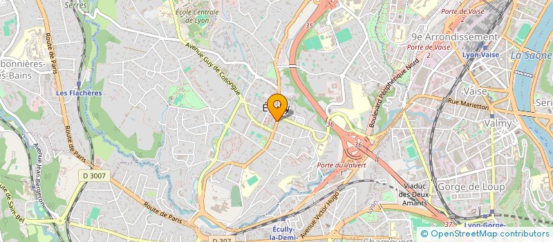 localisation de l'entreprise DELATOUR à ECULLY