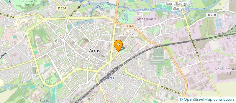 localisation de l'entreprise DELATTRE à ARRAS