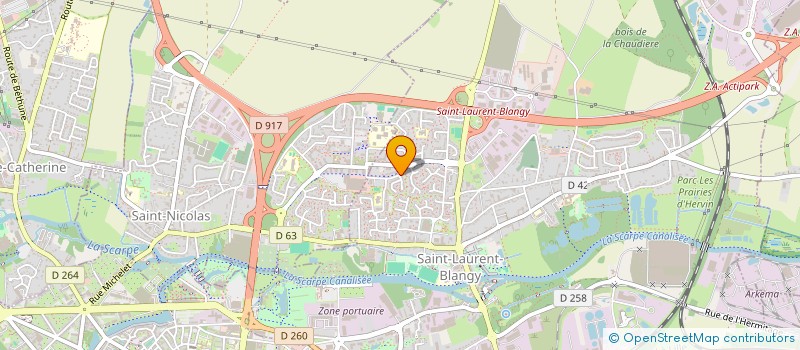 localisation de l'entreprise DELATTRE CAMPION IMMO  SAINT-LAURENT-BLANGY