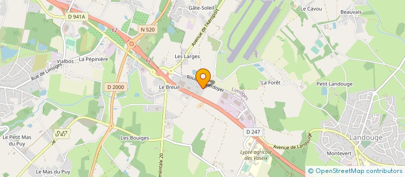 localisation de l'entreprise DELAUMENIE TRANSPORTS à VERNEUIL-SUR-VIENNE