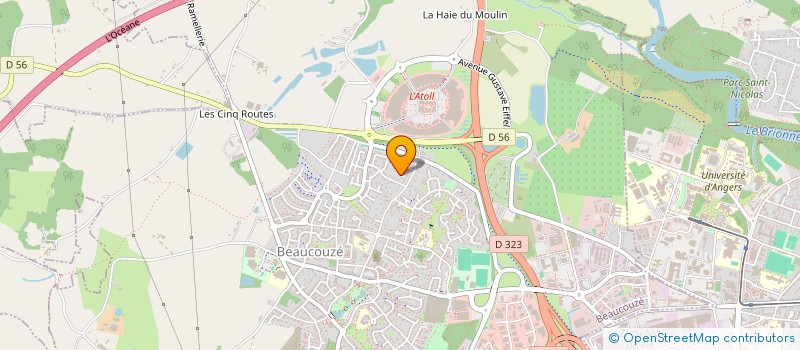 localisation de l'entreprise DELAUR  BEAUCOUZE