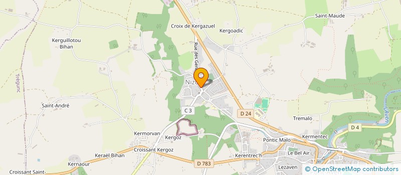 localisation de l'entreprise DELAUTRE PAGES  PONT-AVEN