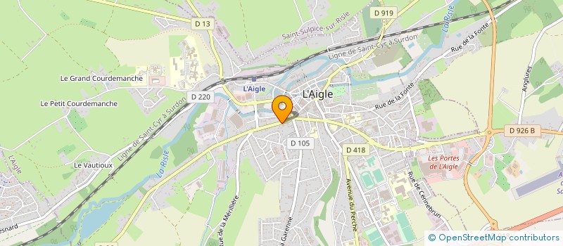 localisation de l'entreprise DELAVIGNE CHAUFFAGE-PLOMBERIE SARL à L'AIGLE
