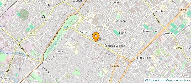 localisation de l'entreprise DELBAR  ROUBAIX