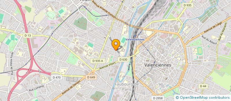 localisation de l'entreprise DELBECQUE à VALENCIENNES